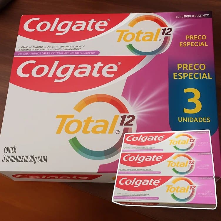 Colgate Creme Dental Total Gengiva Reforçada 3 Unid 90g