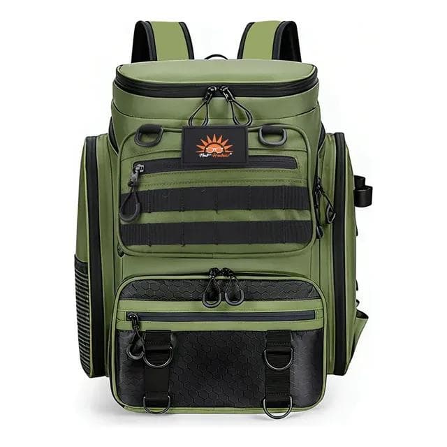 Bolsa Pesca New Hawaii Mochila Backpack 50l Impermeável Verde-escuro