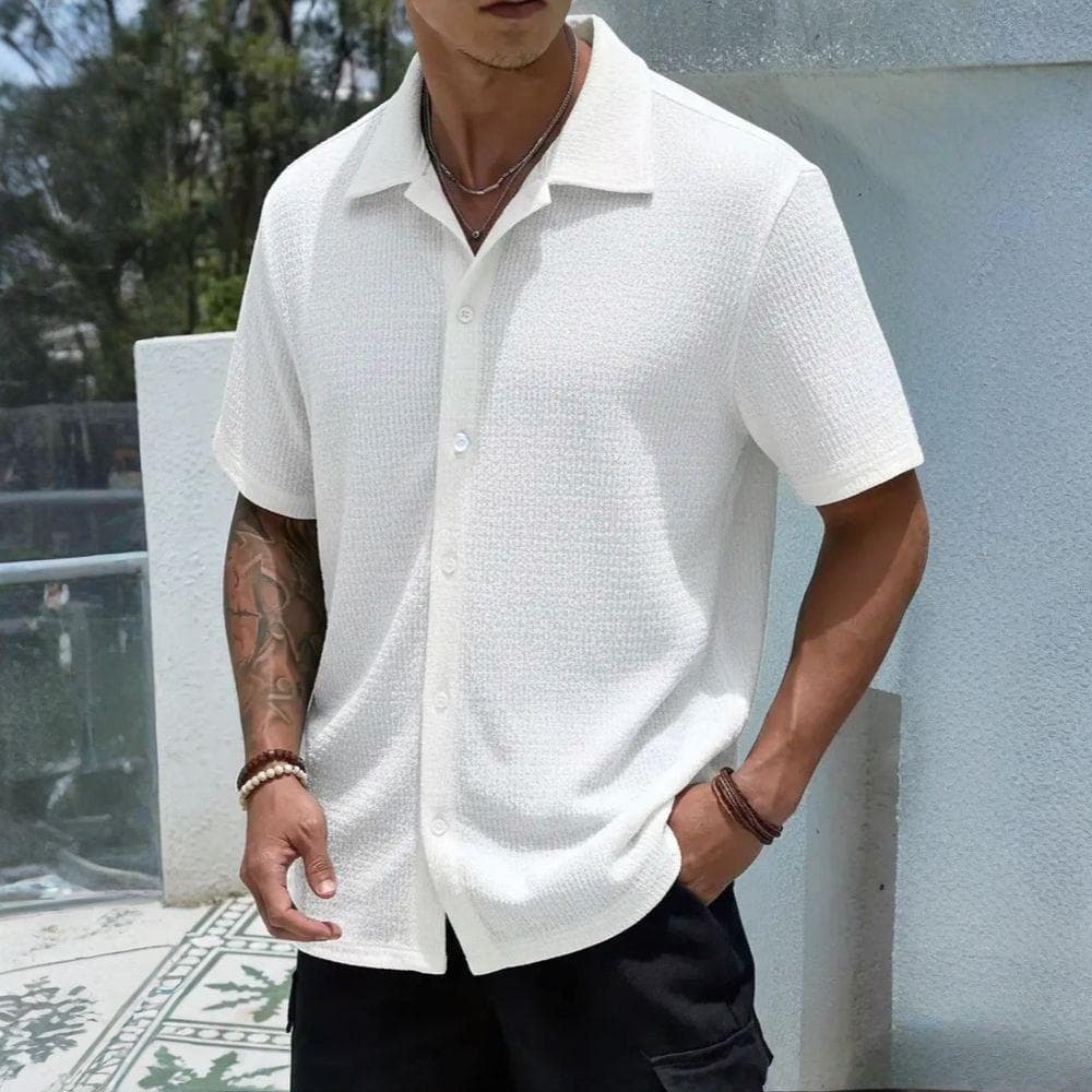 Camisa Casual Texturizada Old Money